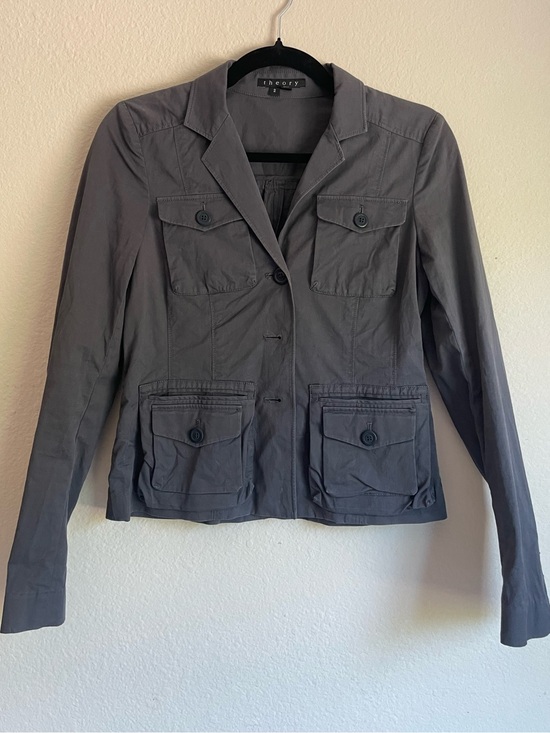 Theory Jackets & Blazers - Theory Dark Gray Utility Blazer